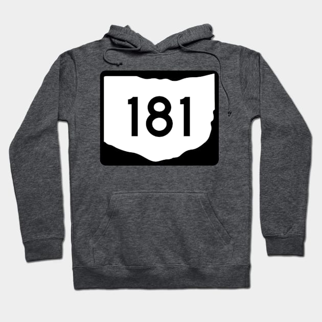 Ohio 181 Black White Hoodie by saklingler